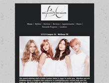 Tablet Screenshot of bellacouturesalonandboutique.com